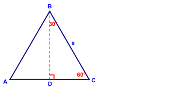 Derivation of the Area of an Equilateral Triangle - Step 1